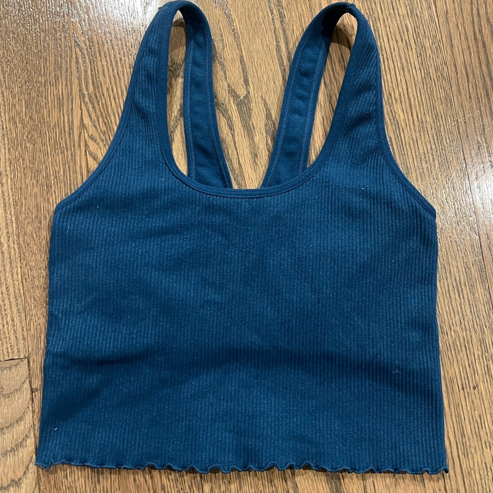Spiritual Gangster Deep Blue Amor Crop Tank